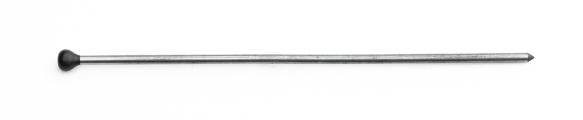 metal cane for walking isolated on white background