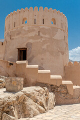 Exterior of Nakhal fort in Nakhal, Oman, Arabia, Middle East