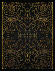 Golden abstract luxury style pattern design