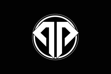 Alphabet letter PP icon logo