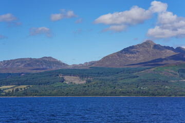 Goat Fell mountain on the Isle of Arran. Goatfell is the highest point on the isle of Arran.