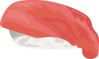 Maguro rice sushi. Japanese traditional dish icon