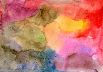 Pink-gray blue hand-drawn watercolor background