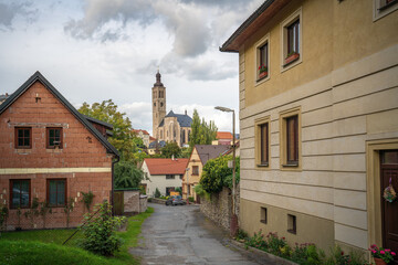 Kutna Hora view with houses and St James Church - Kutna Hora, Czech Republic
