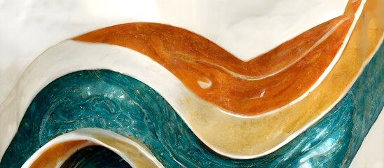 Abstract ceramic motif. colorful wave background. Antique metallic color combination