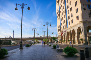 Fototapeta na wymiar Medina , Saudi Arabia - 13 Dec 2019 - Medina city Streets 