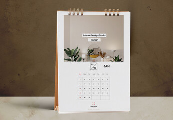 Interior Design Desk Calendar 2023 Layout