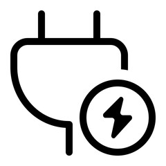 Obraz premium electric plug bolt icon
