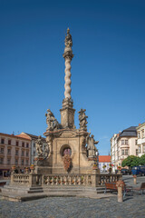 Fototapeta na wymiar Marian Plague Column at Lower Square - Olomouc, Czech Republic
