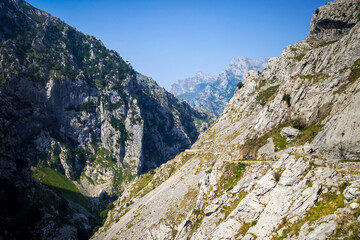 Cares trail - ruta del Cares - in Picos de Europa, Asturias, Spain