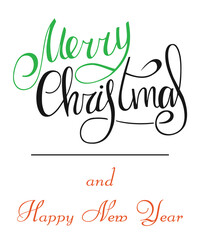 merry christmas lettering