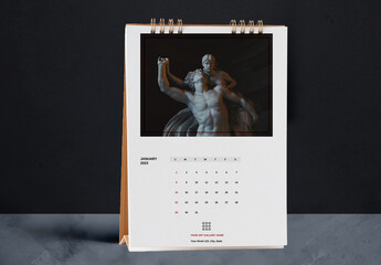 Art Gallery Desk Calendar 2023 Layout