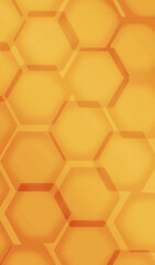 Gradient honey yellow and green 3D hexagon shape pattern for abstract background