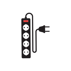 extension cord simple vector icon