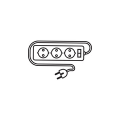 extension cord simple vector icon