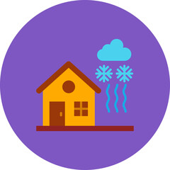 Cold Waves Multicolor Circle Flat Icon