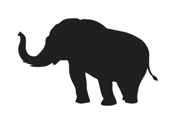 elephant silhouette vector icon illustration isolated on white background