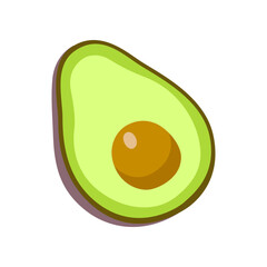 Avocado with vitamin C vector illustration. Cartoon drawing of enriched organic antioxidant, avocado. Food, nutrition, diet concept