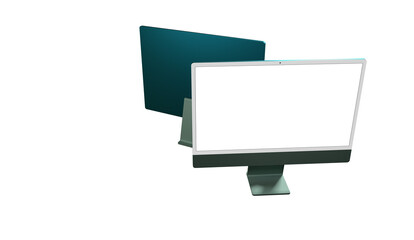 Workspace blank screen desktop computer, Mockup computer