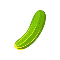 Cucumber with vitamin C vector illustration. Cartoon drawing of enriched organic antioxidant, cucumber. Food, nutrition, diet concept