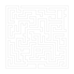 Square maze for kids. Simple puzzle: 