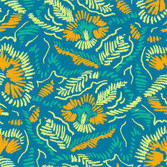 Seamless pattern - decorative  embroidery