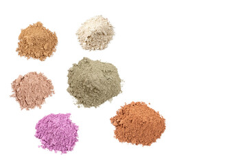 6 arrgils of different colors ultra-ventilated on a white background.