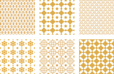 Set of Traditional Seamless Pattern Design for Interior Fabric Fashion Business