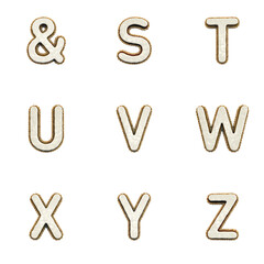 3D Render Set of Biscuit Cookie Font including Letters,  Numbers and Punctuation Marks