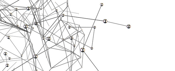 Abstract 3d render, network concept, background