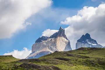 Papier Peint photo autocollant Cuernos del Paine amazing landscape of torres del paine national park, chile