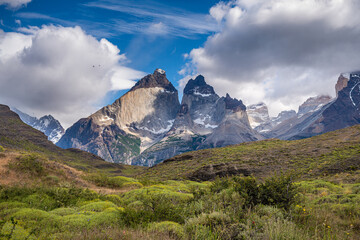 amazing landscape of torres del paine national park, chile