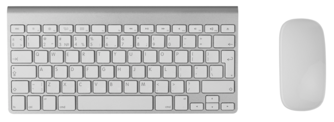 White typical Keyboard of a wireless computer