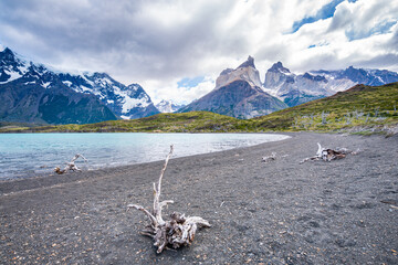 amazing landscape of torres del paine national park, chile
