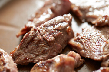 meat cooked on the grill