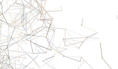 Abstract futuristic - technology with polygonal shapes on dark blue background.