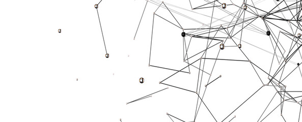 Abstract futuristic - technology with polygonal shapes on dark blue background.