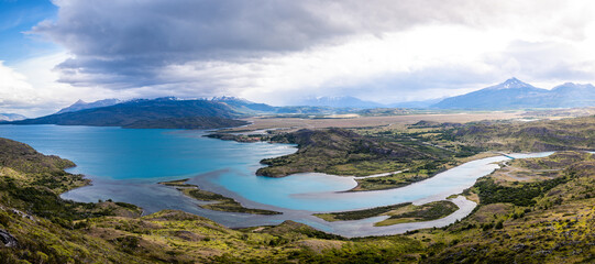 amazing landscape of torres del paine national park, chile