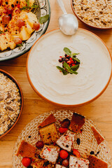 Buffet de desserts vue d'en haut