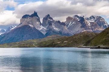 Crédence de cuisine en verre imprimé Cuernos del Paine amazing landscape of torres del paine national park, chile