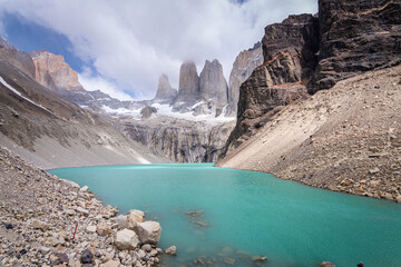 amazing landscape of torres del paine national park, chile
