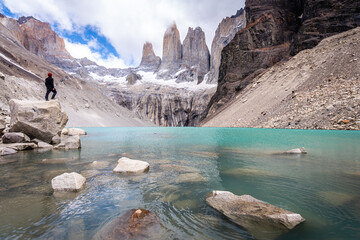 amazing landscape of torres del paine national park, chile
