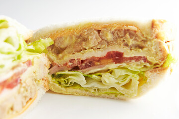 sandwich with ham and cheese
