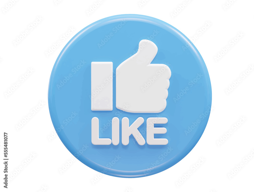 Poster like icon text effect vector illustration 3d rendering