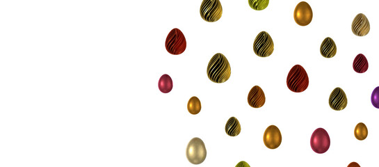 Colorful handmade easter eggs