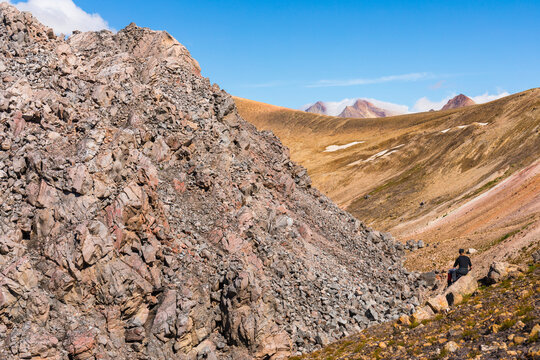 A lava plug marks the vent of Novarupta, which erupted in 1912 and created the Valley of Ten Thousand Smokes in Katmai National Park and Preserve; Alaska, United States of America