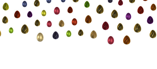 Colorful handmade easter eggs