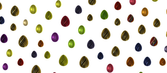 Colorful handmade easter eggs