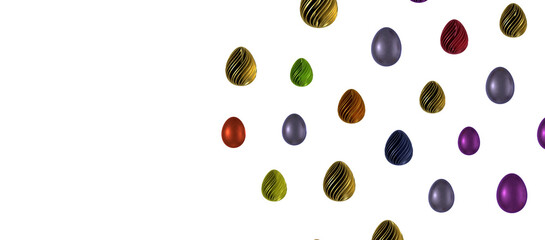 Colorful handmade easter eggs