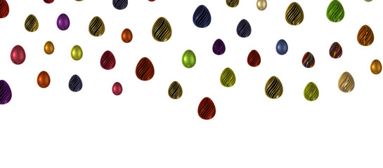 Colorful handmade easter eggs